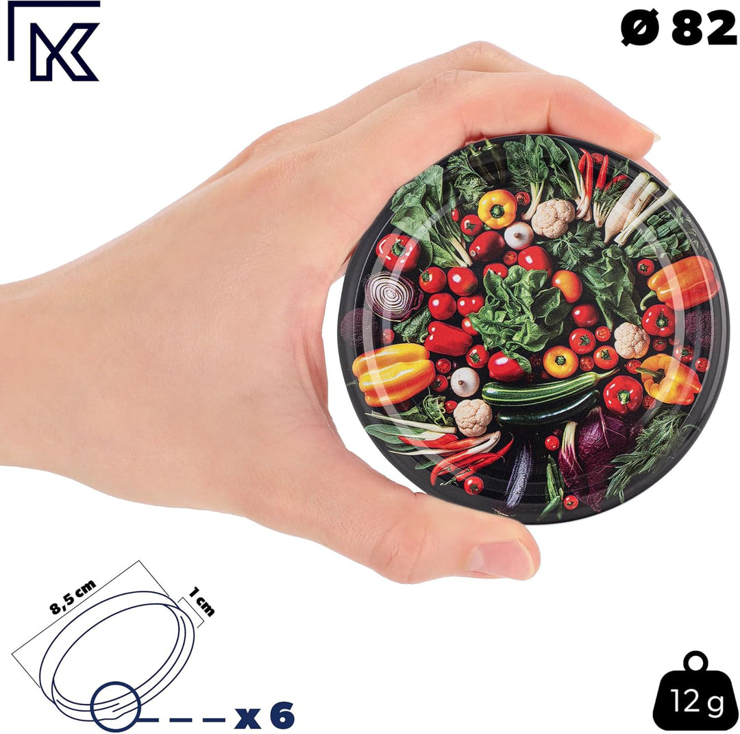 KADAX Einmachgläser 540ml TO82, Sturzgläser Mason Jar mit Schraubdeckel, Luftdichte Twist-off Gläser