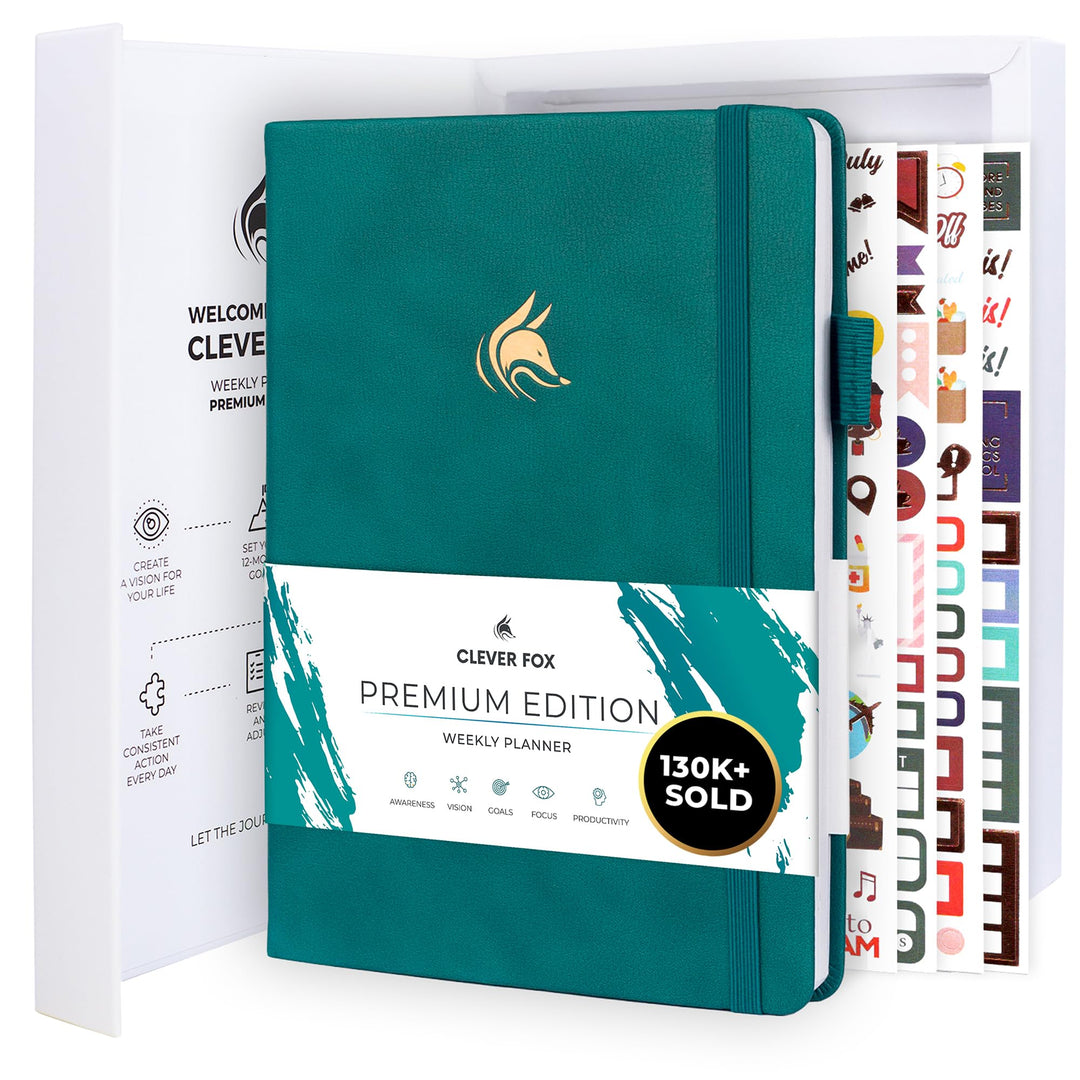 Clever Fox Planer Premium Edition - Luxuriöser Wochen &amp; Monatsplaner zur Produktivitätssteigerung un