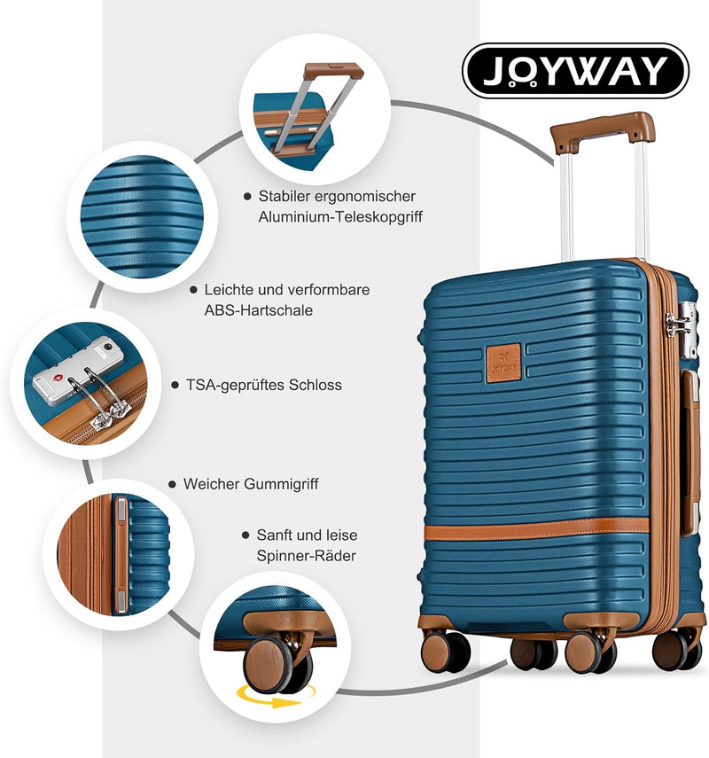 Joyway 28" Koffer Koffer aus ABS-Hartschale, erweiterbares Trolley-Set mit TSA-Schloss und 4 Rollen