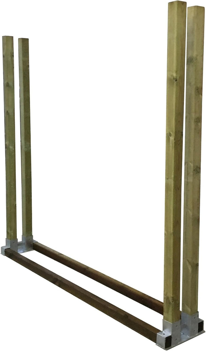 TikTakToo 2X Stapelhilfe verzinkt Brennholz Kaminholz Holzstapelhilfe Holz Gestell