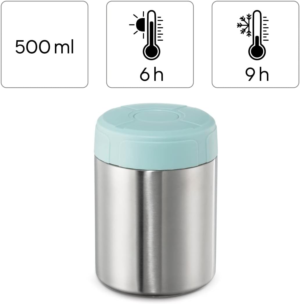 Xavax Thermo Suppenbehälter 500 ml (Suppenbecher to go mit Deckel auslaufsicher, Lunchbox heiss 6 h,