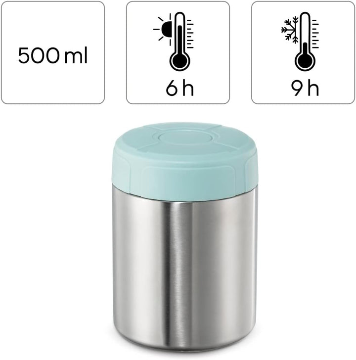 Xavax Thermo Suppenbehälter 500 ml (Suppenbecher to go mit Deckel auslaufsicher, Lunchbox heiss 6 h,