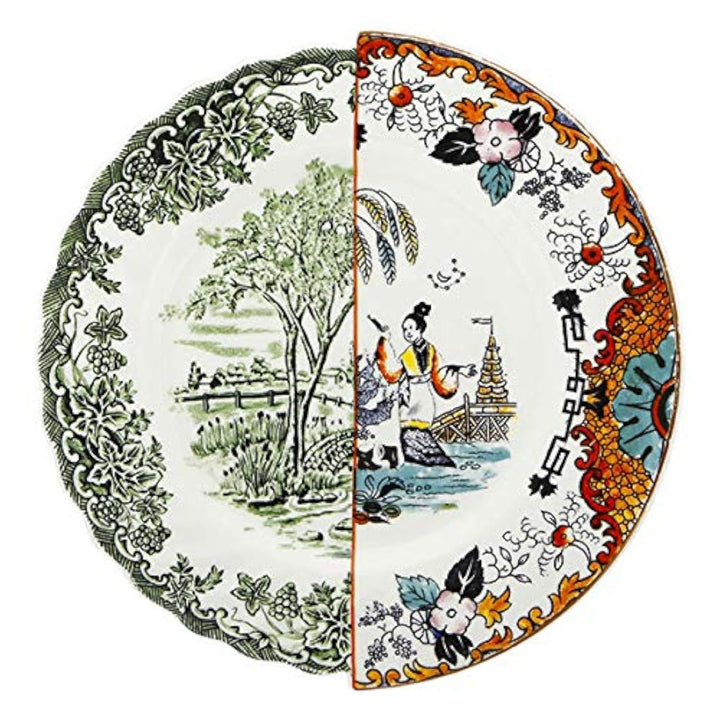 Seletti Teller flach Porzellan Ø 27,5 cm H 2,3 "Hybrid-Ipazia