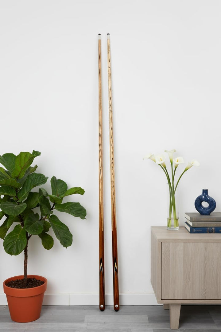 store HD Billard Queue Set zweiteilig aus edlem Holz, 147cm lang, Billard Kö 2-teilig für Pool + Sno