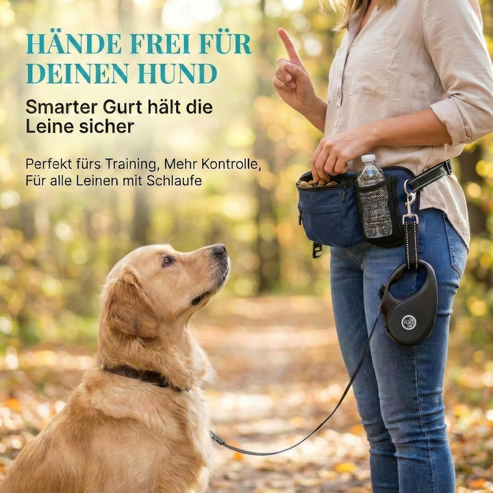 HUND IST KÖNIG Leckerlitasche für Hunde Leckerlis & Hundezubehör - Robuste Bauchtasche Hund - Futter