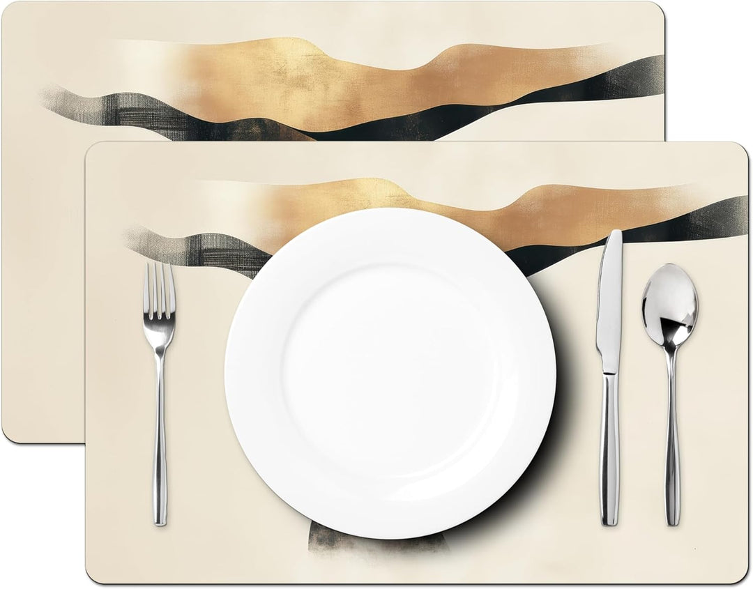 KitchenYeah© Platzsets Abwaschbar 6-Teilig 45x30 cm Tischsets Platzdeckchen Platzset Unterlage Tisch