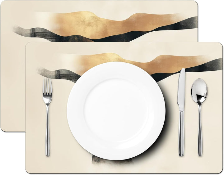 KitchenYeah© Platzsets Abwaschbar 6-Teilig 45x30 cm Tischsets Platzdeckchen Platzset Unterlage Tisch