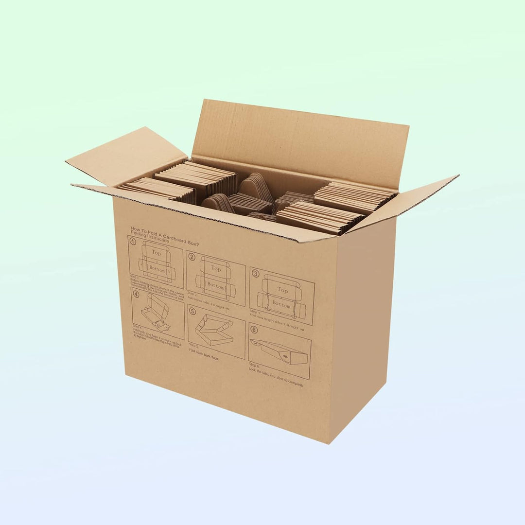 HORLIMER 50 Stück Versandkartons Kleine Kartons Boxen, Faltkarton Verpackungskartons für Warensendun