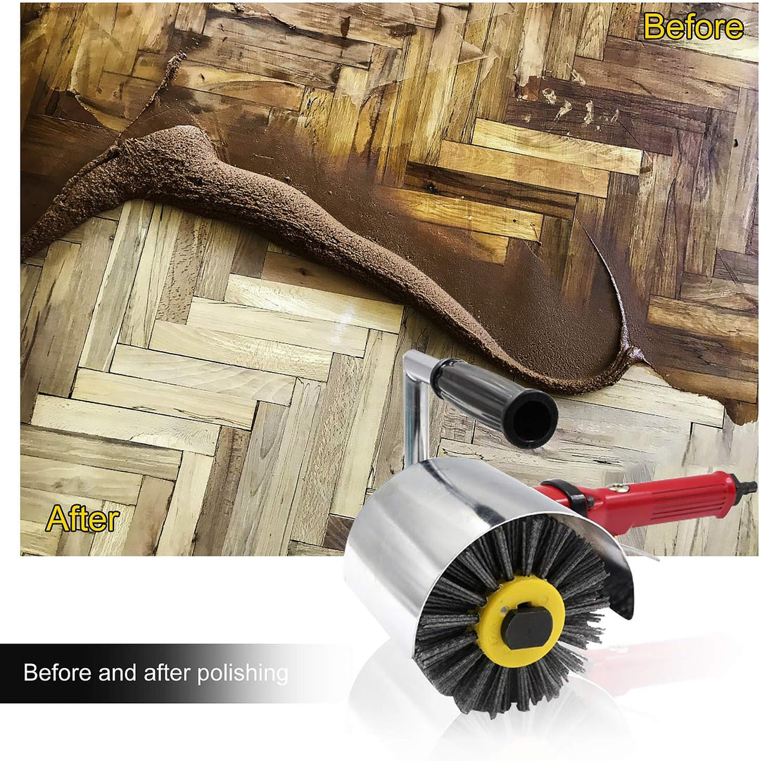 EXLECO Nylonbürste #120 Körnung Drahtziehrad Pinsel Polierbürste für Satiniermaschine Schwarz Schlei