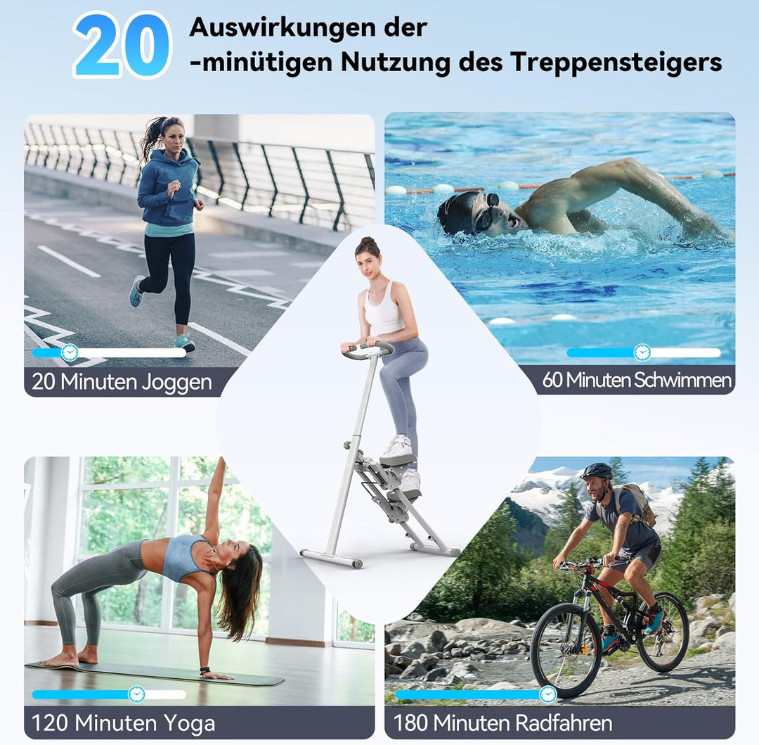 Stepper für Zuhause Gym,Steppers Faltbare Tragbares Pedal,Treppensteiger Crosstrainer,Heimtraining,