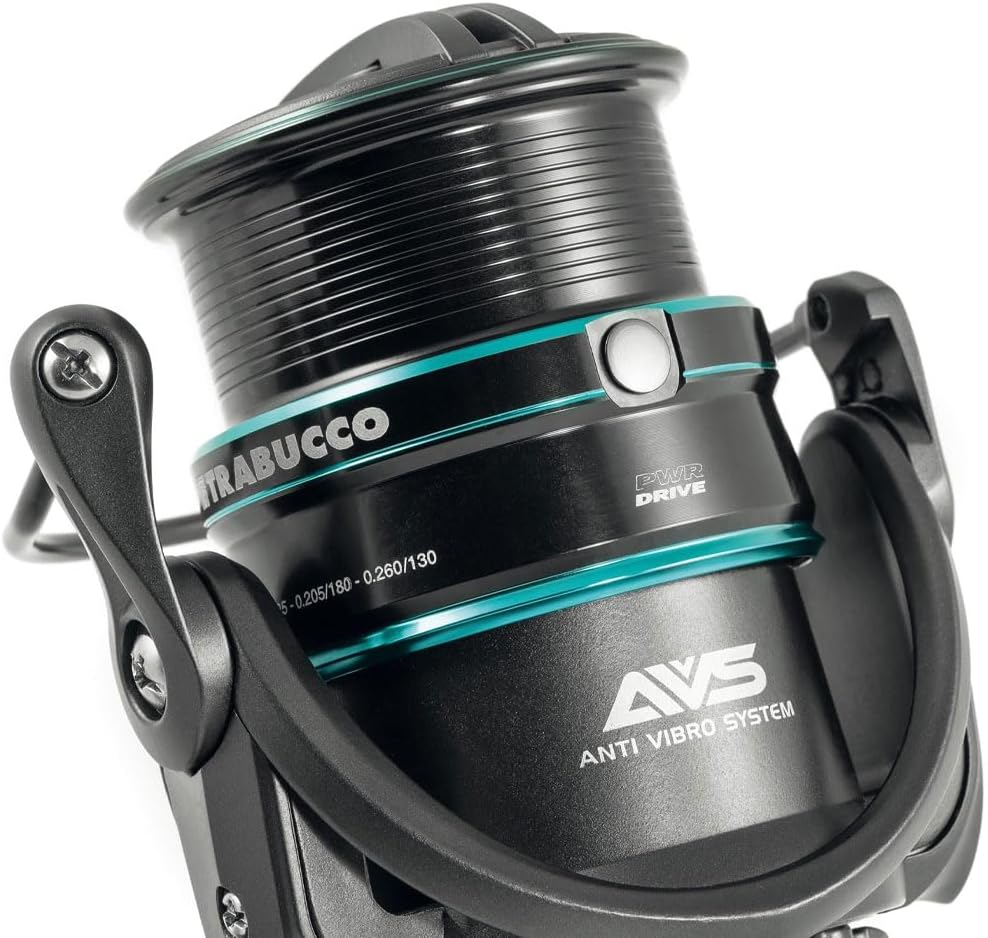 Angelrolle Trabucco Brave FB – mikrometrische Frontbremse, 6 + 1 Edelstahllager – Grössen 2000/3000/