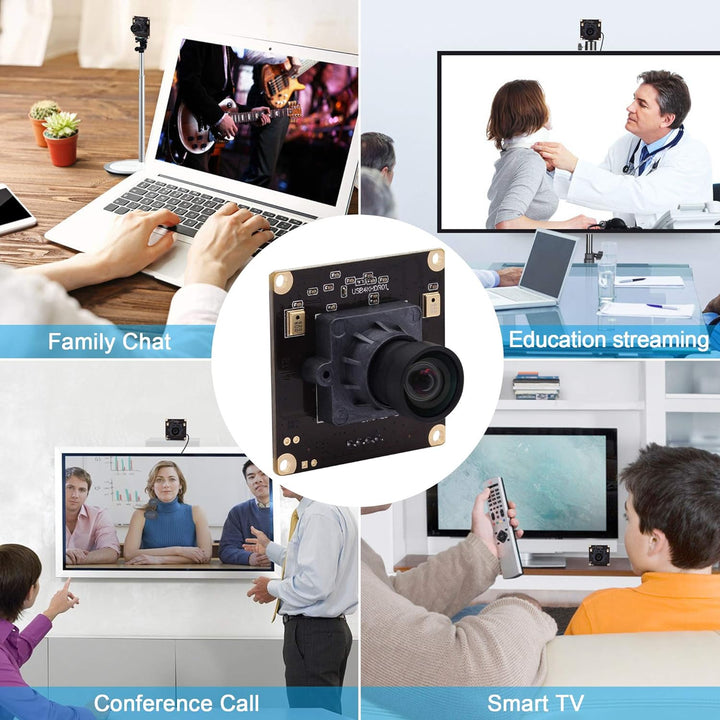 G 4K USB Kameramodul 2160p Webcam modul,Weitwinkel UHD 30fps Webkamera modul,100grad verzerrungsfrei