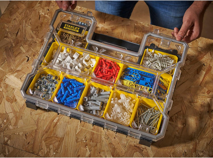 Stanley FatMax Werkzeug-Profi-Organizer (44,6 x 7,4 x 35,7 cm, Organizer mit herausnehmbaren Boxen u