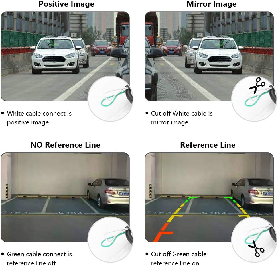 Jansite Seitenansicht Kamera ohne Bohren Auto Rückfahrkamera Rückfahrkamera Rückfahrkamera IP68 Wass