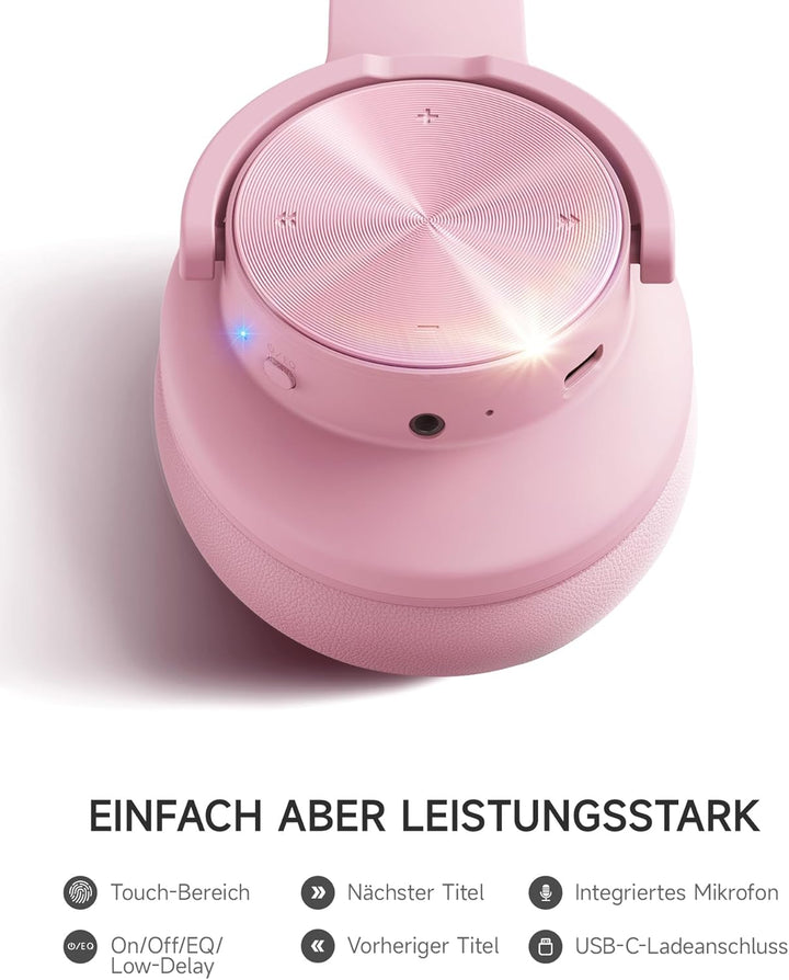 Picun B8 Kopfhörer, kabellos, Bluetooth, 120H Bluetooth-Kopfhörer über Ohr mit 3EQ-Musikmodi, Freisp