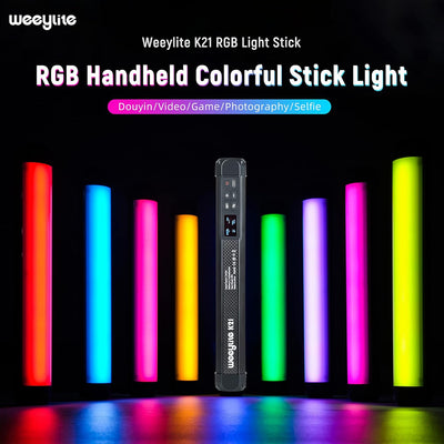 weeylite K21 RGB LED Video Lichtstab Handlichtstab, Magnetischer Röhrenlicht für Fotografie mit 2500