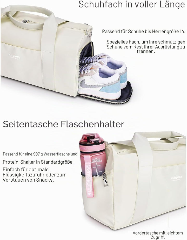 19 Zoll Sporttasche Reisetasche für Damen und Herren,wasserdichte Handgepäcktasche,Trainingstasche f