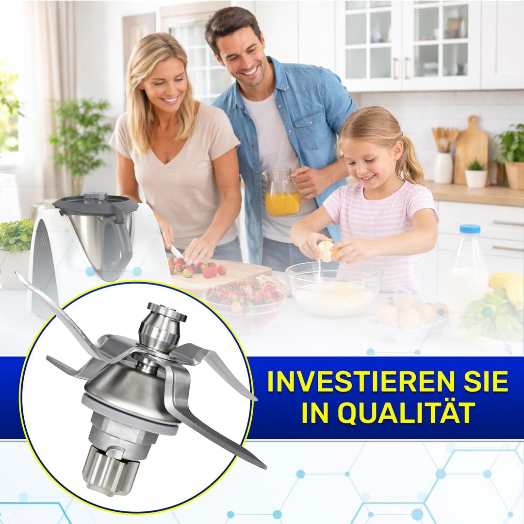 MONTERAL Satz Messer für Thermomix TM31 mit Dichtungsring - Ersatzmesser für Vorwerk Küchenmaschine