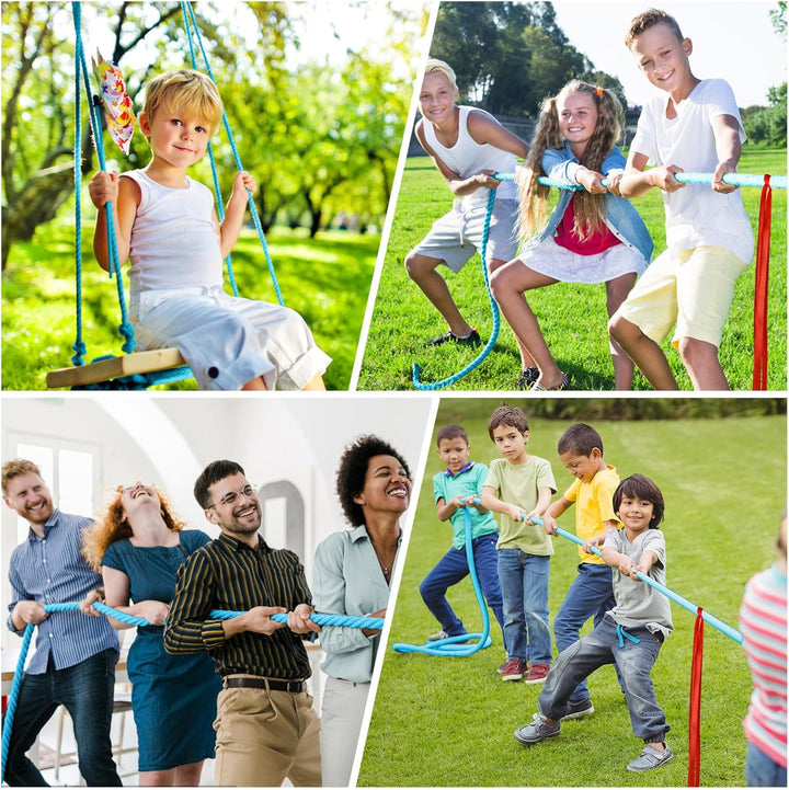 NEBURORA 20FT langes Tauziehen-Seil für Kinder und Erwachsene Spiele im Freien Feldtag Familientreff