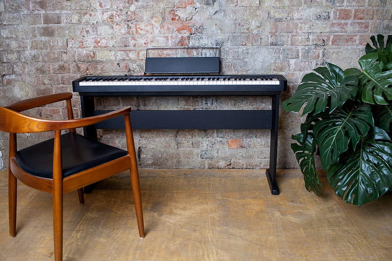 Casio CDP-S110BK Digitalpiano schwarz mit 88 gewichteten Tasten & CS-46P Basisstand schwarz für Casi