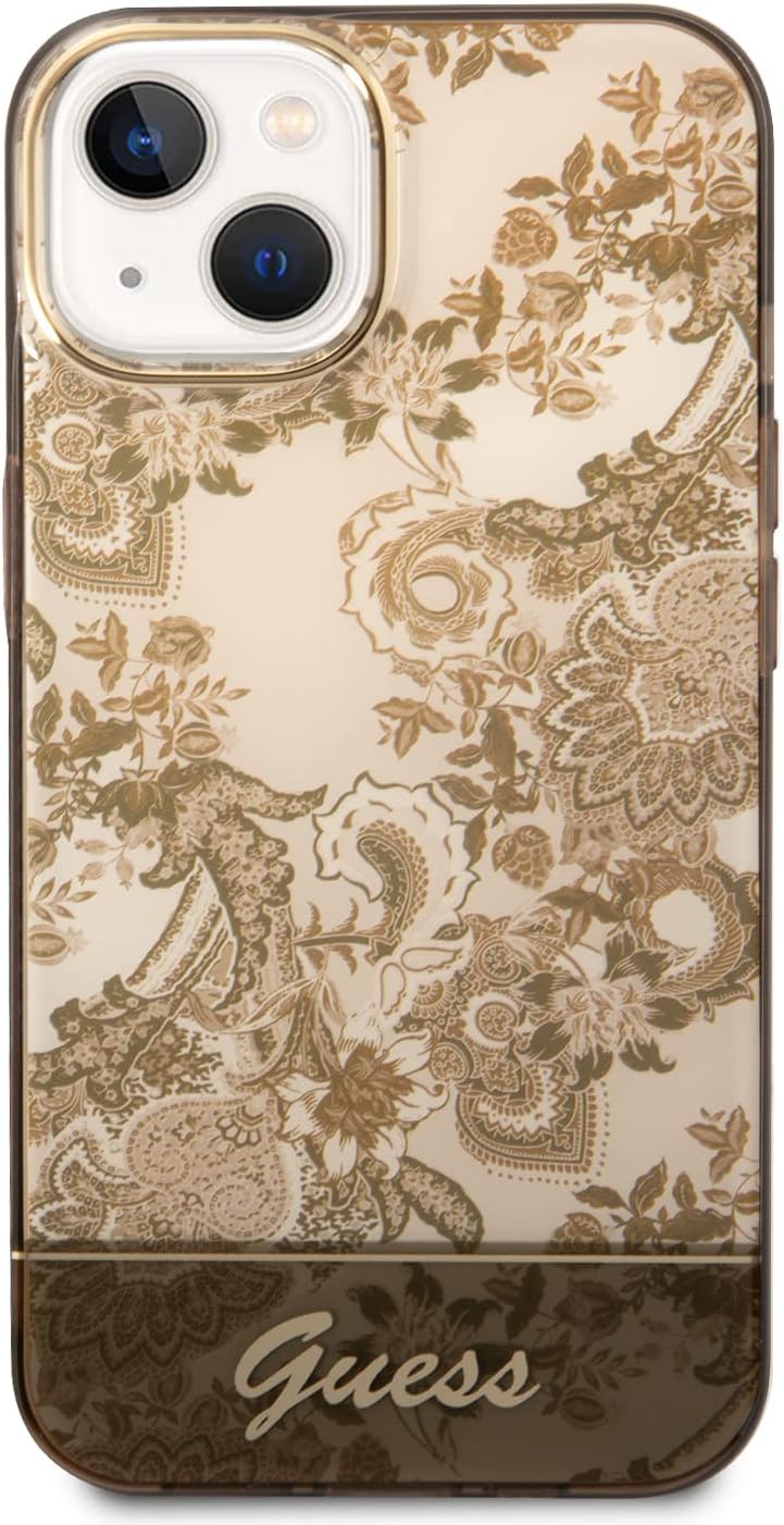 Guess GUHCP14MHGPLHC hülle für iPhone 14 Plus 6,7" Ochre hardcase Porcelain Collection