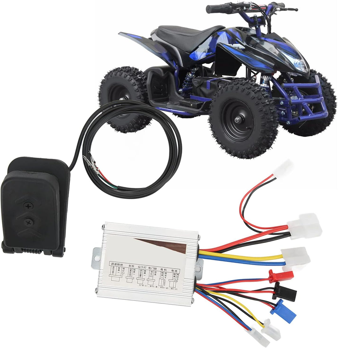 FOUF Motorbürsten-Geschwindigkeitsregler mit Gaspedal-Kit, 24 V 500 W Professionelle Hochleistungs-B