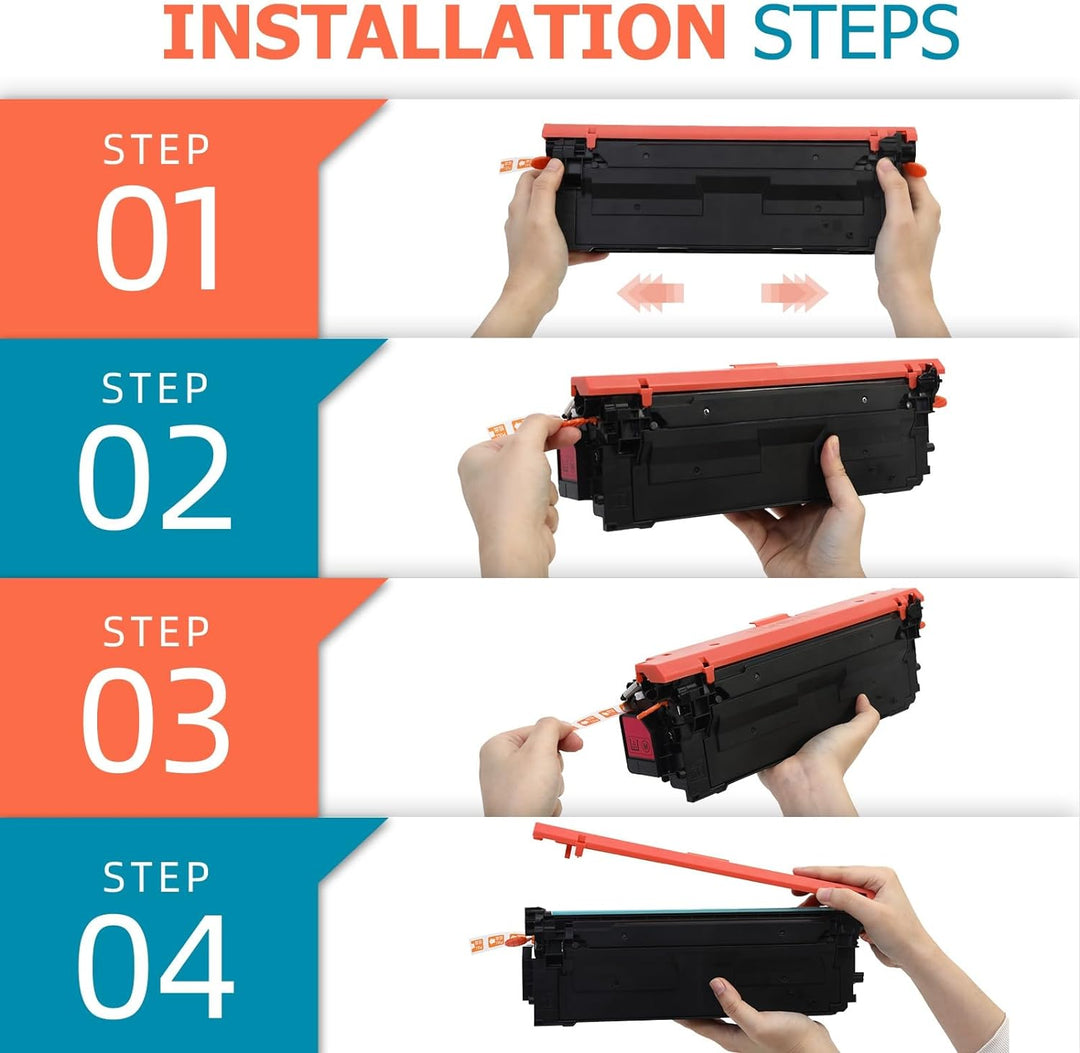 inkalfa [Mit Chip] Kompatibel für HP 212X 212A W2120X W2121X W2122X W2123X Color Laserjet Enterprise