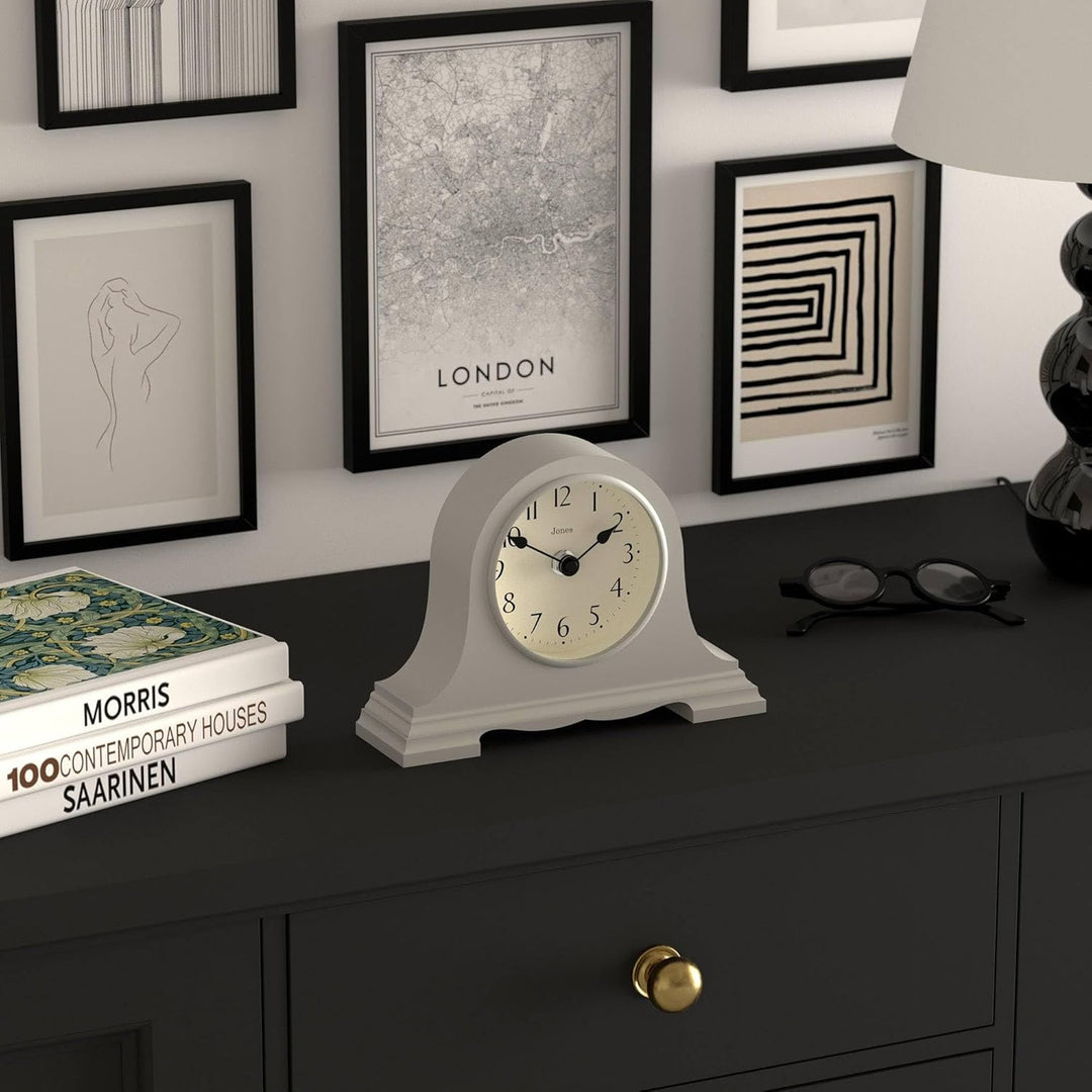 JONES CLOCKS® Speakeasy Kaminsimsuhr - Traditionelles/Klassisches Design - Schlafzimmeruhr - Wohnzim