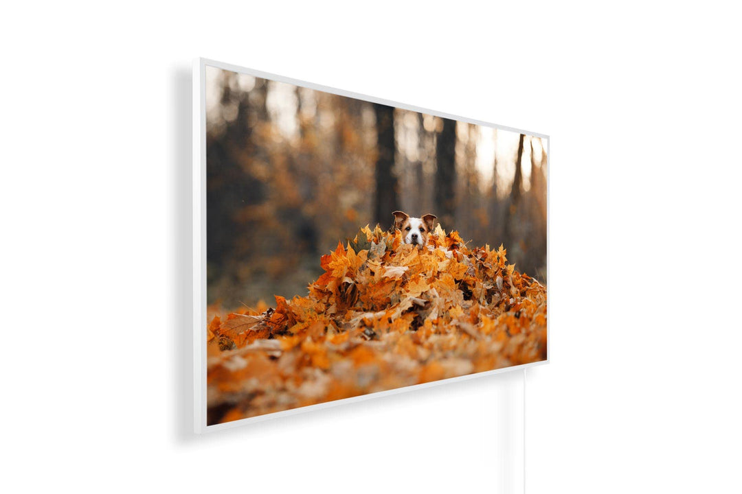 Infrarotheizung mit Bild – Herbst Bildmotive – TÜV SÜD - 450 Watt Bildheizung - Weisser Rahmen (03.