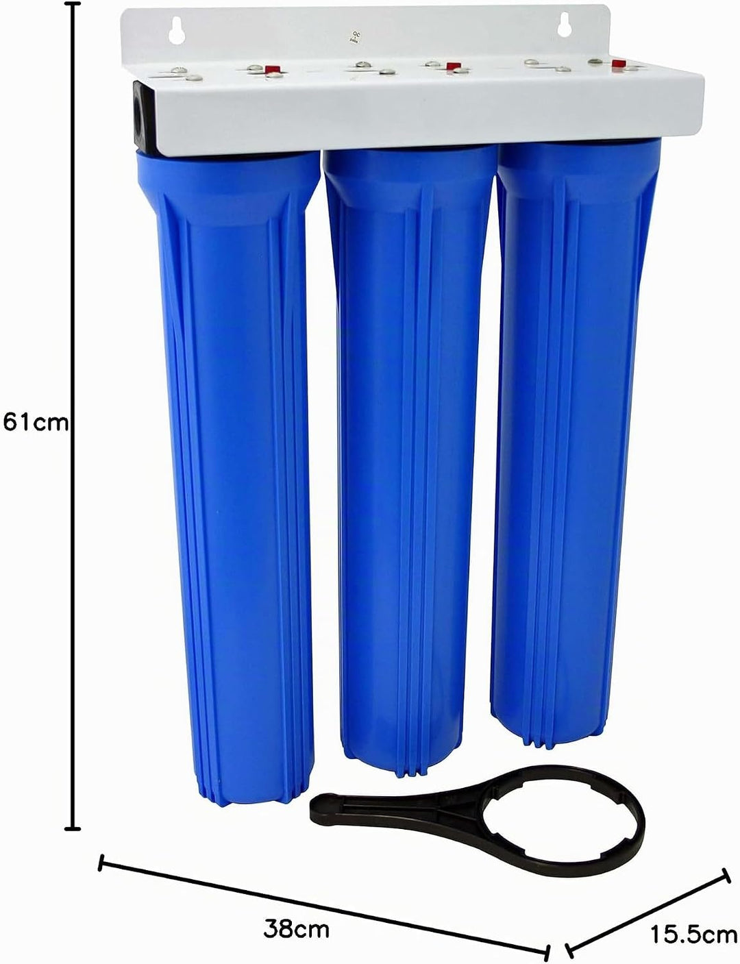 NW-BRK03 3-stufiger Wasserfilter 20Zoll-508mm 5µ Sedimentfilter Aktivkohle Block Aktivkohle Granulat