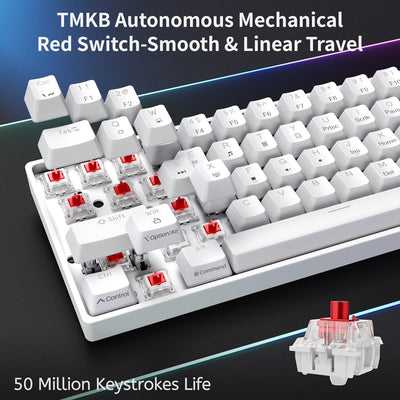 Dierya DK61se Gaming Tastatur,60% Prozent Mechanische Tastatur mit Red Linear Switch,Ultra-Compact M