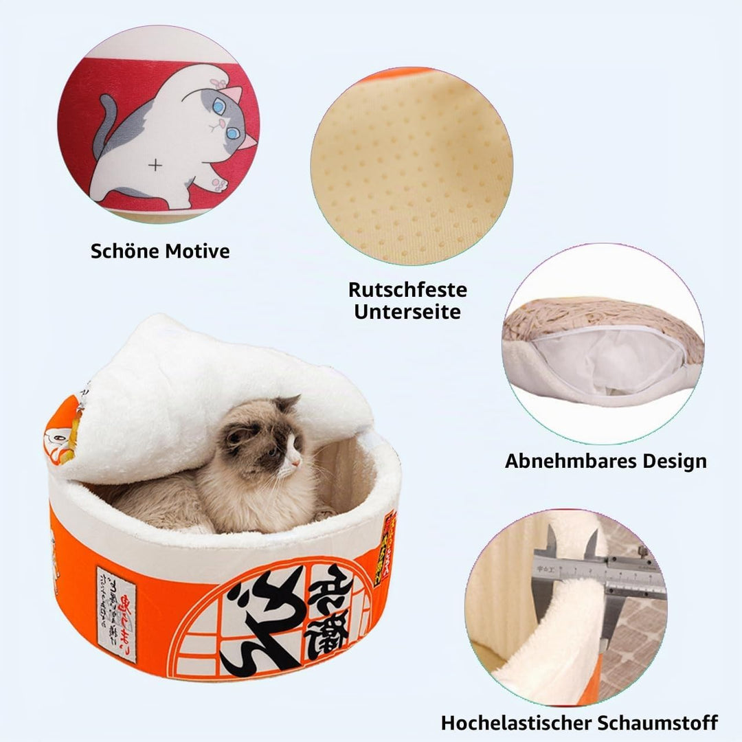 Katzenhöhle, Katzenbetten, Kuschelhöhle für Kätzchen, Bequemer Schlafplatz für Katzen Welpen, Plüsch