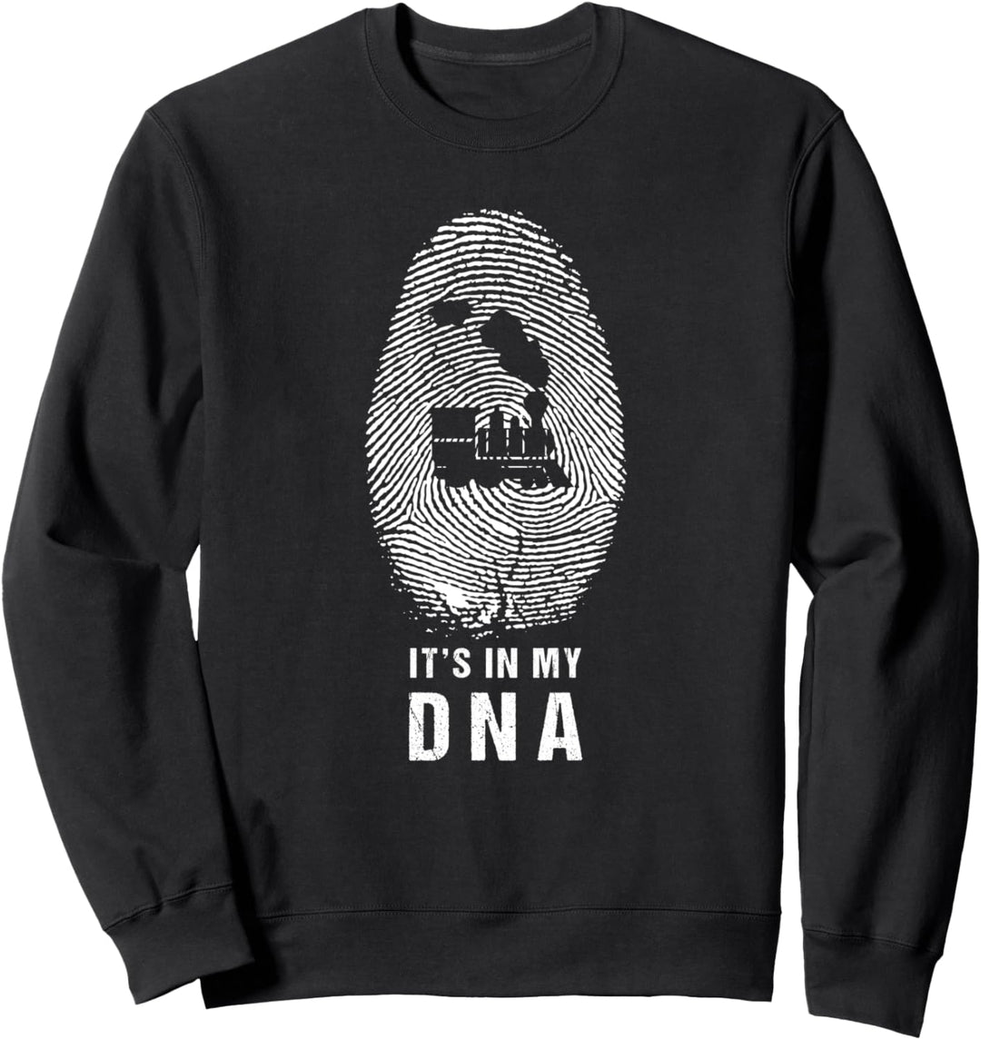 DNA Fingerabdruck Geschenk für Eisenbahner und Schaffner Sweatshirt