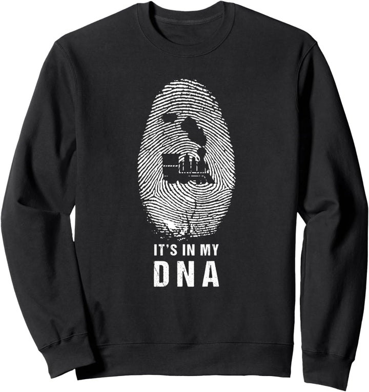 DNA Fingerabdruck Geschenk für Eisenbahner und Schaffner Sweatshirt