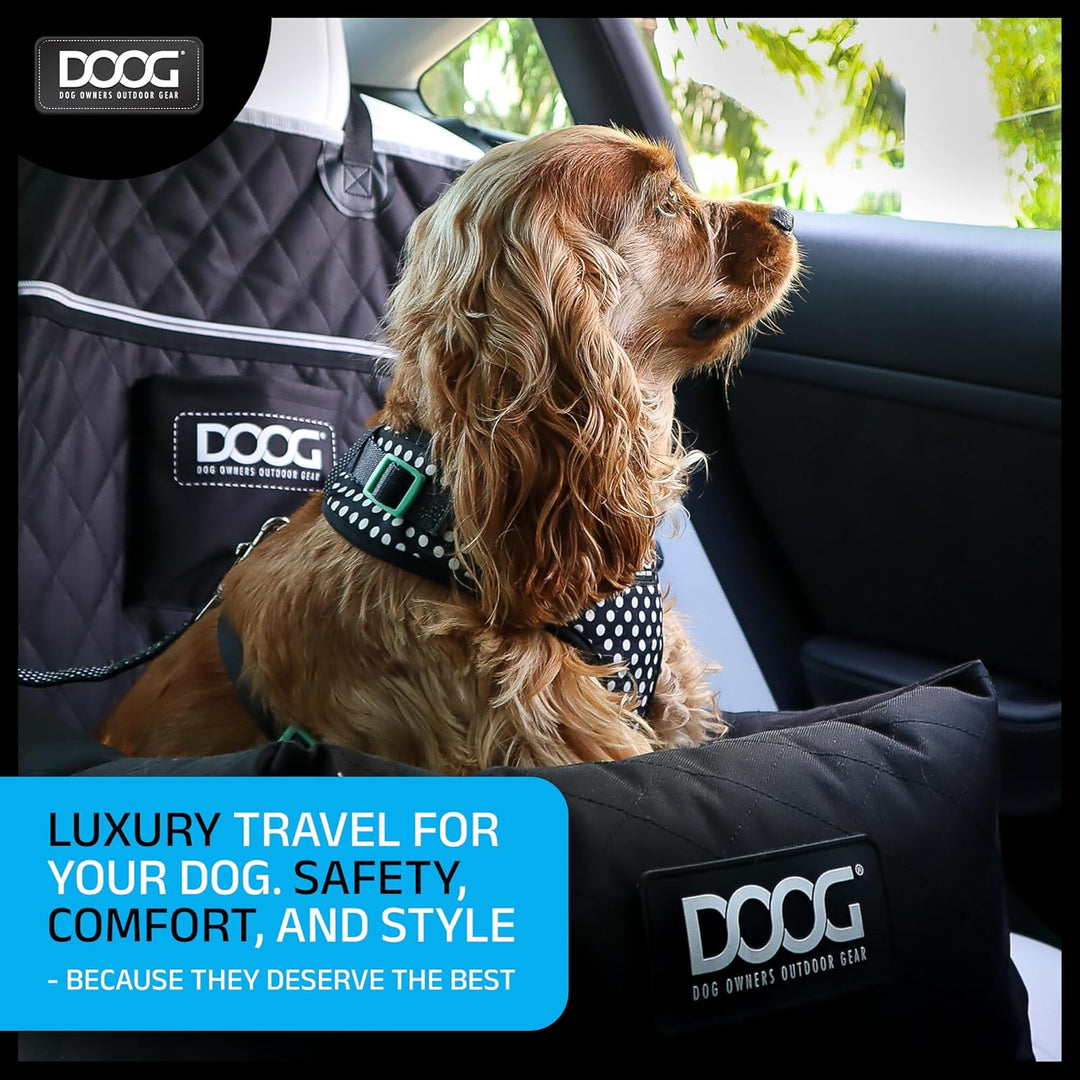 DOOG Hundeautositz für kleine bis mittelgrosse Hunde (zu 13,6 kg) | Bequemer und sicherer Reise-Boos