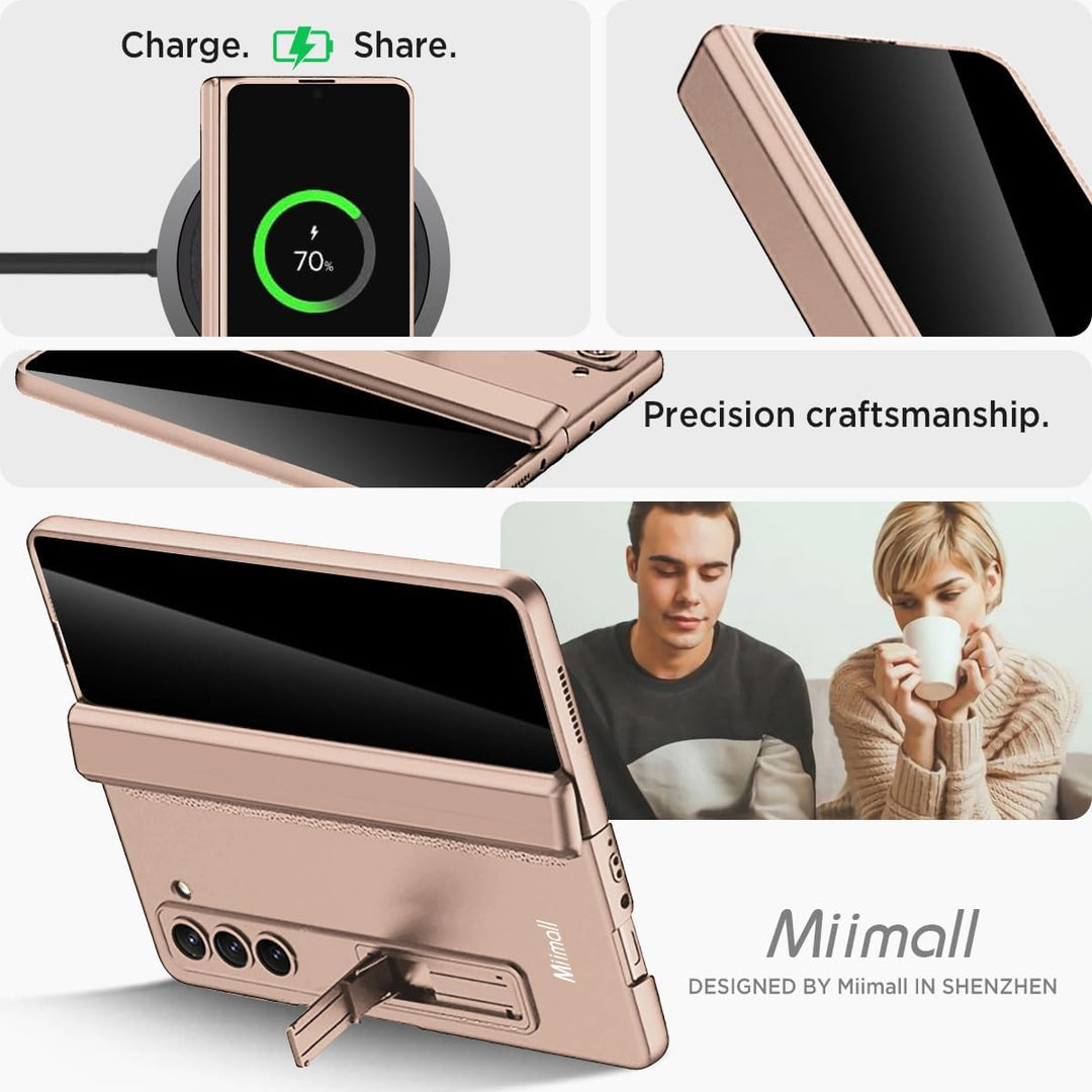 Miimall Kompatibel mit Samsung Galaxy Z Fold 6 Hülle mit Displayschutz Anti-Peeping+Magnetischer Sch