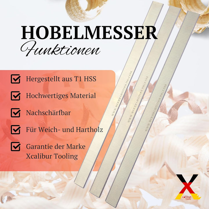 Für Scheppach HM1 HM2 HSS nachschleifbare Hobelmesser Klinge 260mm passt auch Scheppach HMS260, Sche