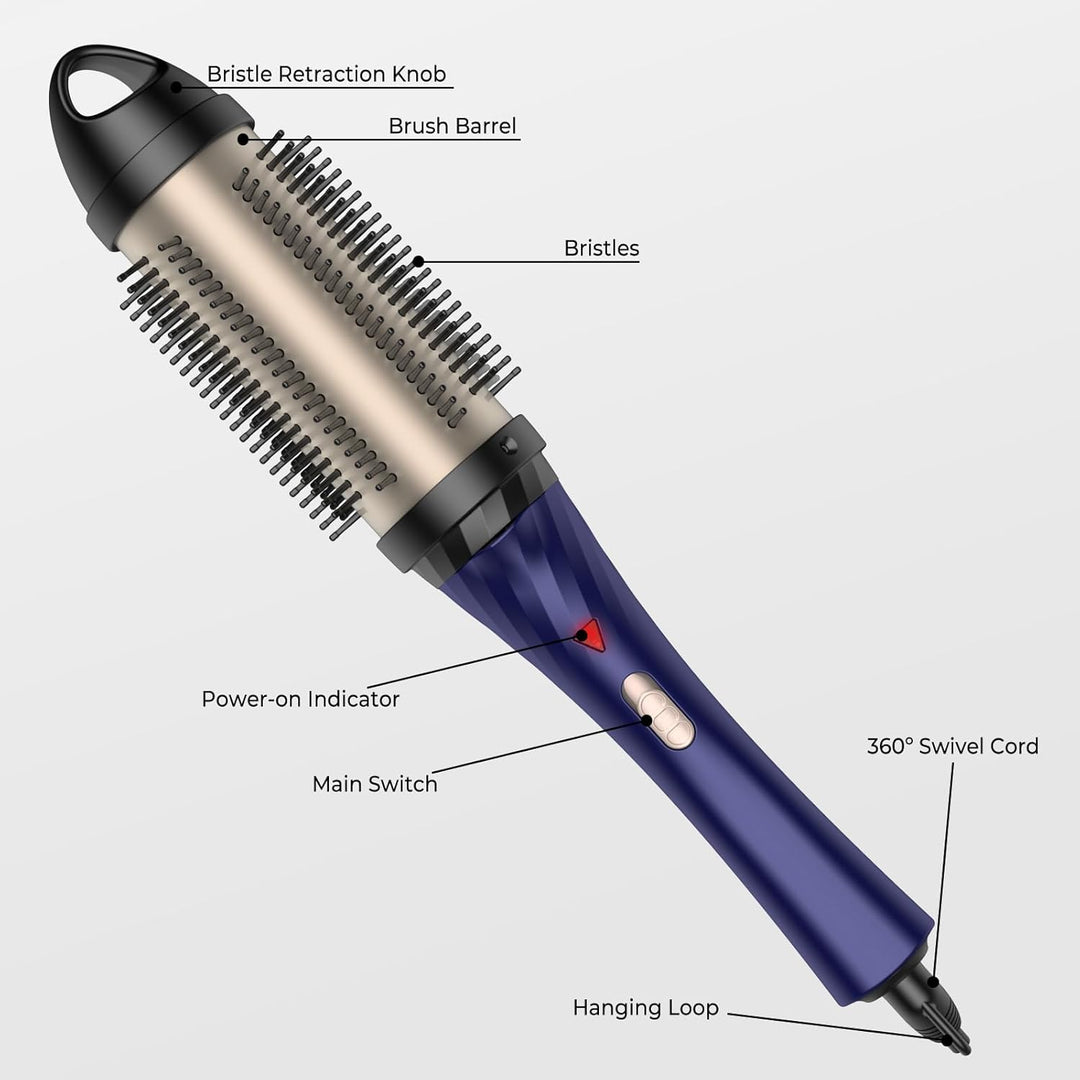 Rundbürste 45 mm Hot Brush,Thermal Brush,Thermo Brush, 3 in 1 Stylingbürsten mit Lockenbürste, Hot b