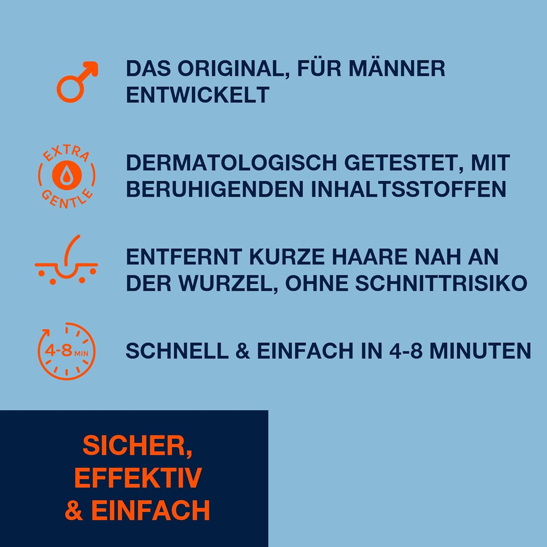 NO HAIR CREW - 2 x Enthaarungscreme für den Intimbereich – extra sanfte Haarentfernung für Männer (S
