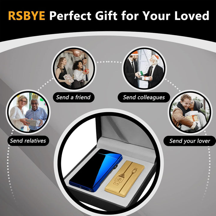 Feuerzeug Elektrisch, Lichtbogen Feuerzeug mit PVD-Beschichtung, USB Feuerzeug mit Verdicktem Lichtb