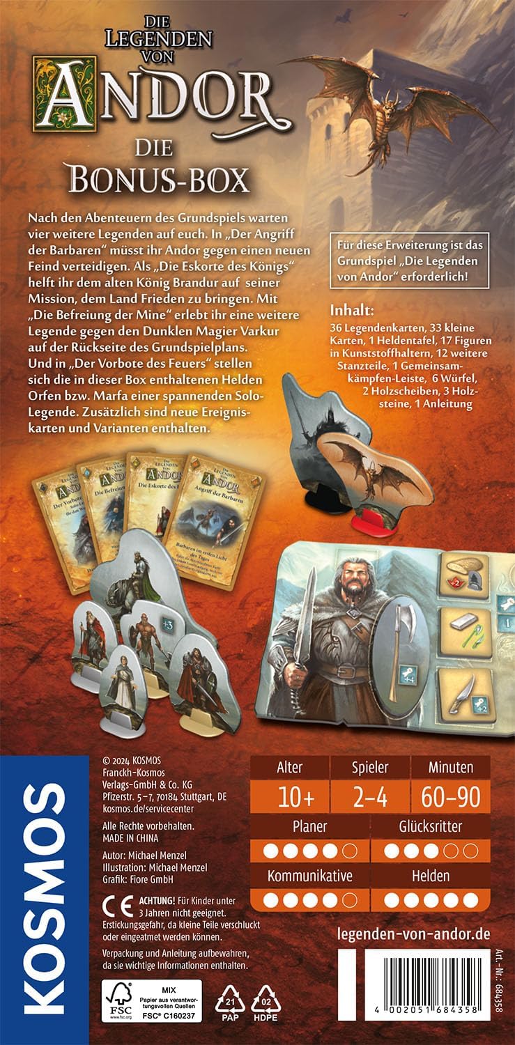 Kosmos Die Legenden von Andor - Die Bonus Box | Variantenreiche Erweiterung für den Fantasy-Klassike