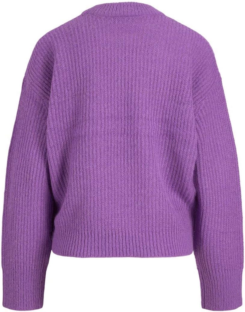 Damen Jxember Ls Fluffy Crew Neck Knit Noos Pullover, Royal Lilac