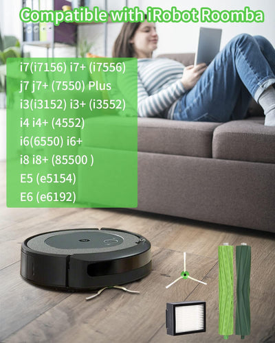 Jissta Bürsten Ersatzteile für iRobot Roomba E & I Serie E5 E6 i7 i7+ i3 i3+ i4 i4+ i6 i6+ j7 j7+ i8