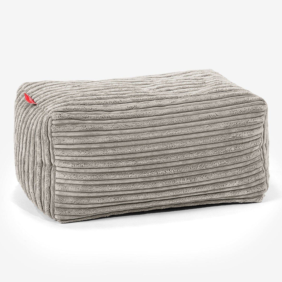 Lounge Pug, Fusshocker Pouf, Cord Nerzfarben, Cord Nerz