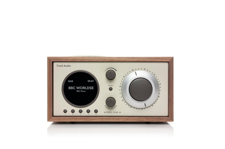 Tivoli Audio Model One+ FM/DAB+ Radio mit Bluetooth und Fernbedienung (Walnuss/Beige) Walnuss /