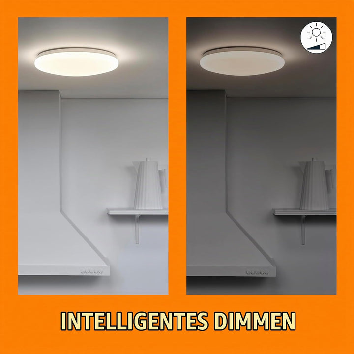 WiZ SuperSlim Deckenleuchte Tunable White, dimmbar, warm- bis kaltweiss, 14W, smarte Steuerung per A