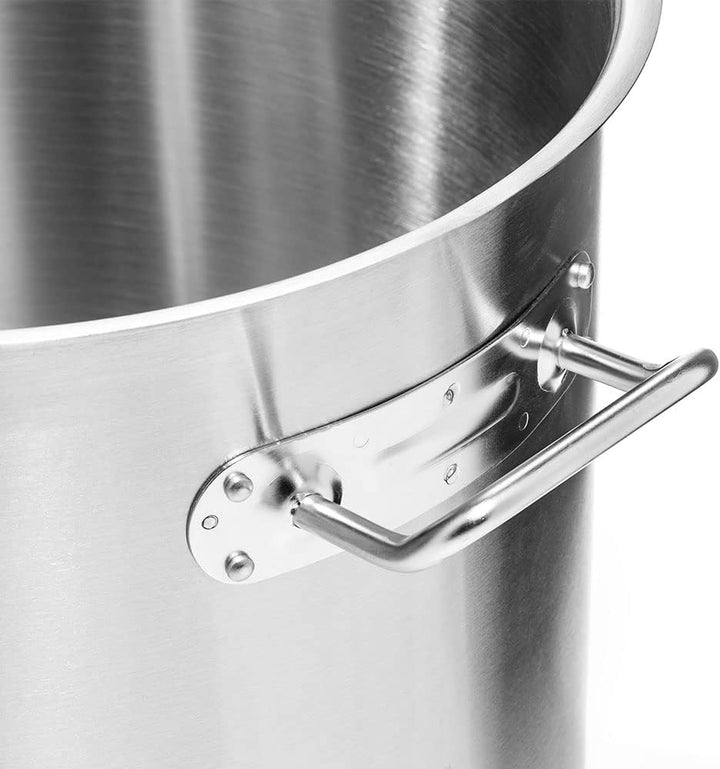 Hoch Edelstahl Kochtopf | 50L Liter | Deckel | Topf | Induktion, Gasherd, Elektro | Spülmaschinengee
