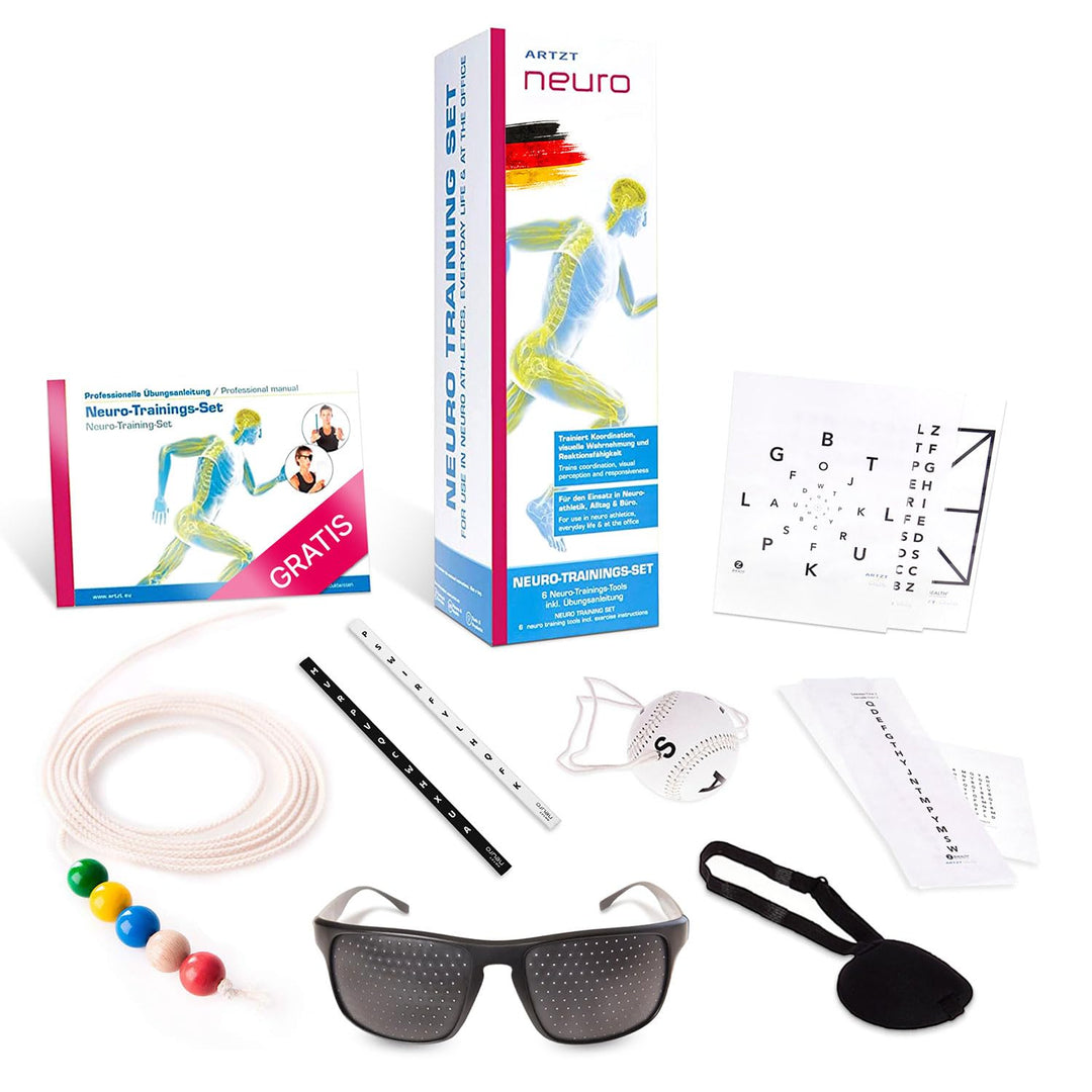 Starter Set | Neuroathletiktraining für besseres Sehen, Reflexe & Fokus | Inklusive Sehtafeln, Brock