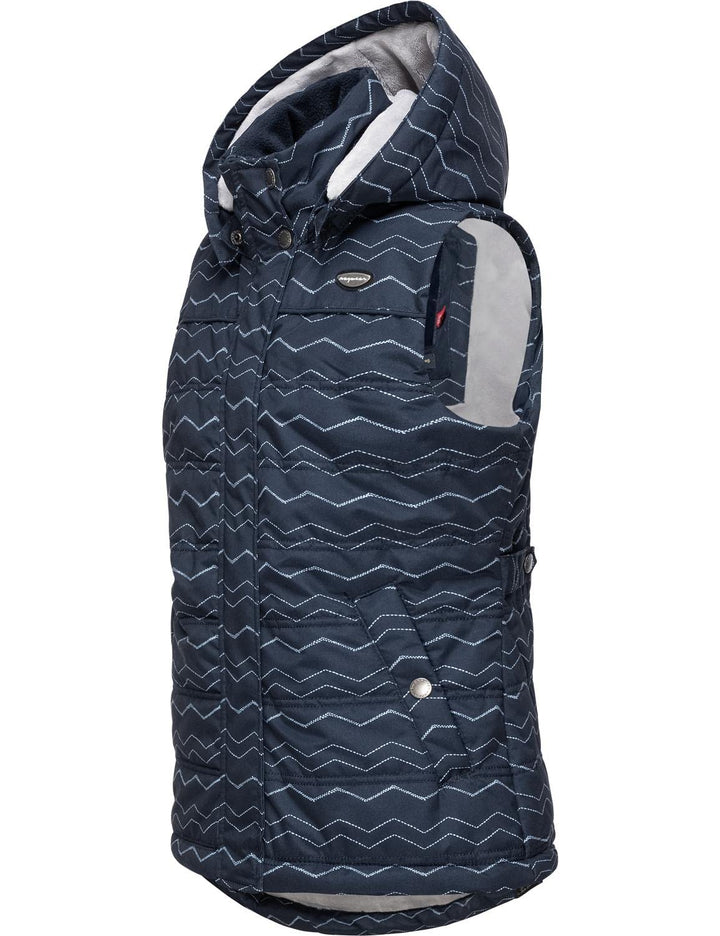 Ragwear Kinder Mädchen Outdoor-Weste Steppweste wasserdicht mit Abnehmbarer Kapuze Marrin Chevron 12
