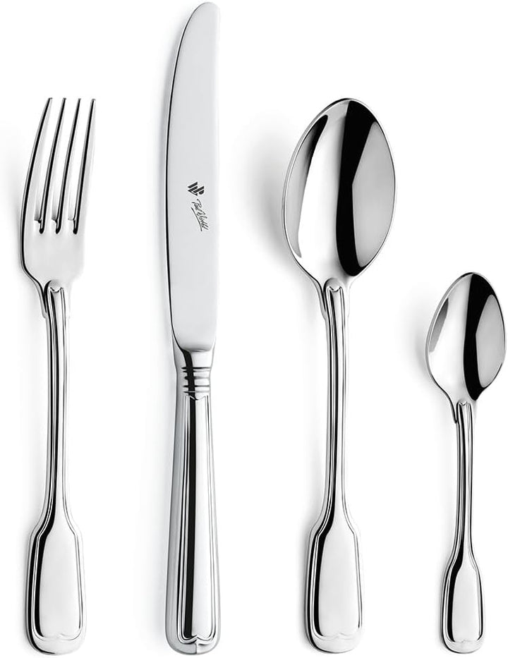 Paul Wirths AUGSBURGER FADEN 9800 Besteck Set für 6 Personen, Edelstahl rostfrei, poliert & spülmasc